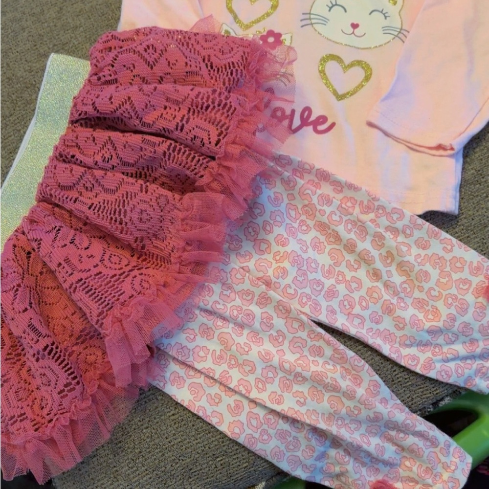 Pink Lace Tutu Skirt for Kids